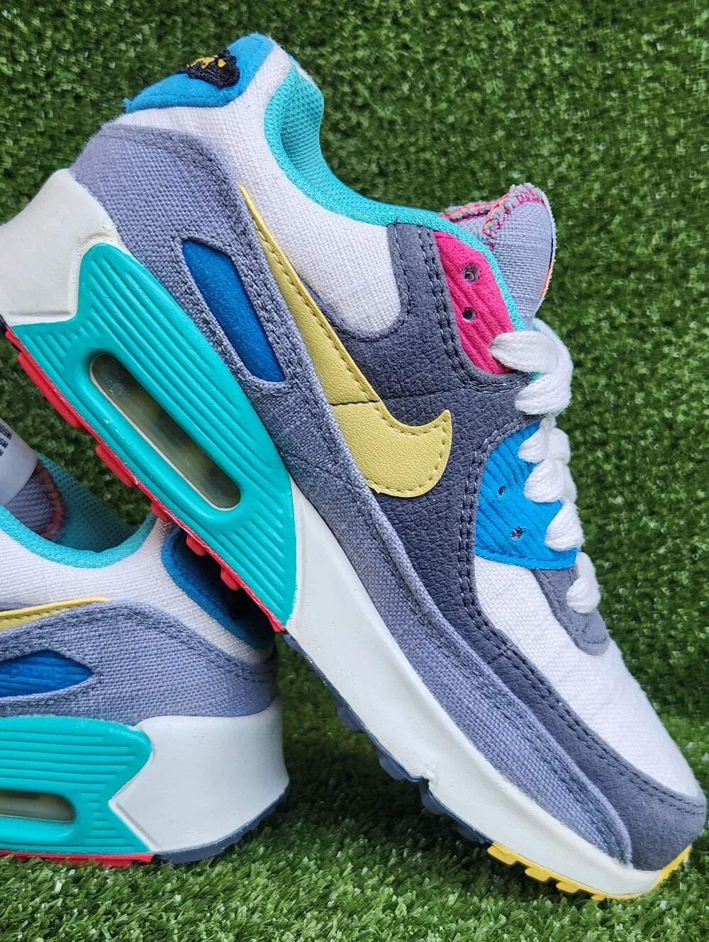 Nike Air Max 90 Sprung Cartepillar Leather Shoes Sneakers Size 4 Youth/Big Boys